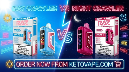 Raz TN9000 Disposable Vape Day Crawler vs. Night Crawler The Ultimate Flavor Review