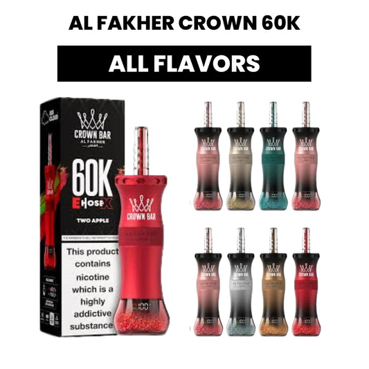 Al Fakher Crown 60K Disposable Vape – Premium Hookah Experience in a High-Puff Device