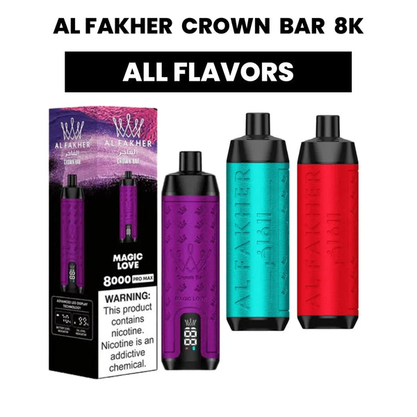 Crown Bar Pro Al Fakher 8k Disposable Hookah Vape