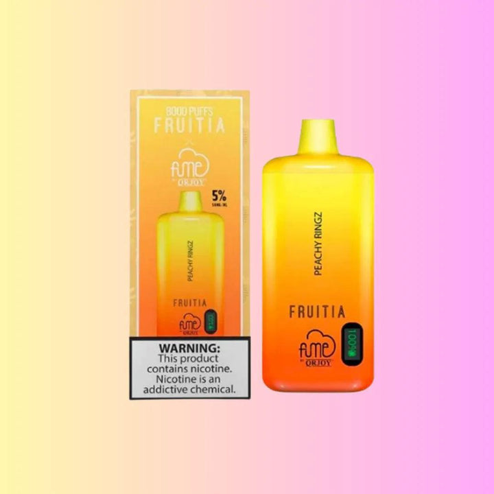 FRUITIA x Fume 8,000 Puffs Peachy Ringz Disposable 